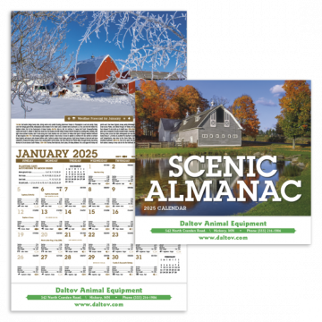 Scenic Almanac Wall Calendar - Stapled